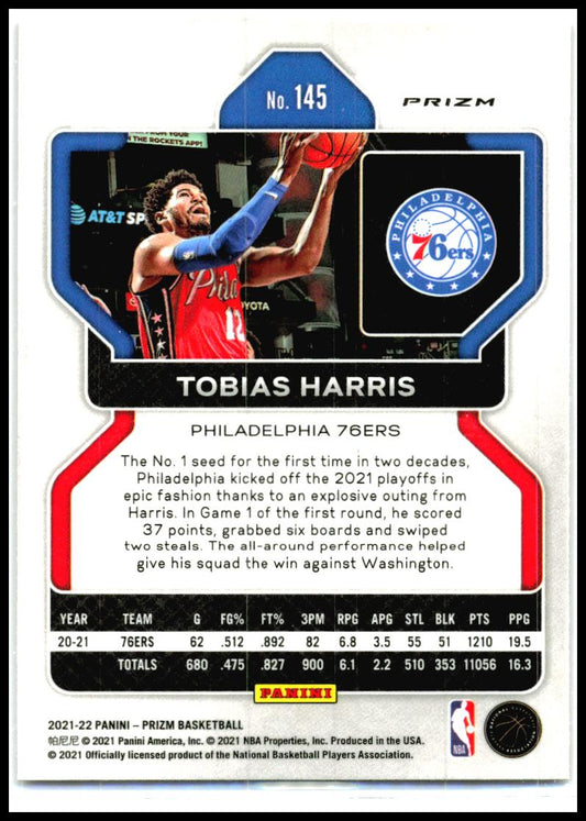 2021-22 Panini Prizm Red Ice #145 Tobias Harris Philadelphia 76ers
