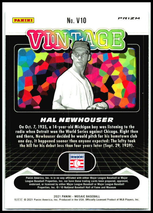 2021 Panini Mosaic Vintage Green #V10 Hal Newhouser Detroit Tigers