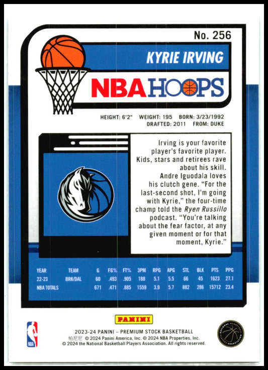 2023-24 Hoops Premium Stock #256 Kyrie Irving Dallas Mavericks