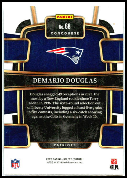 2023 Panini Select #68 Demario Douglas Rookie New England Patriots