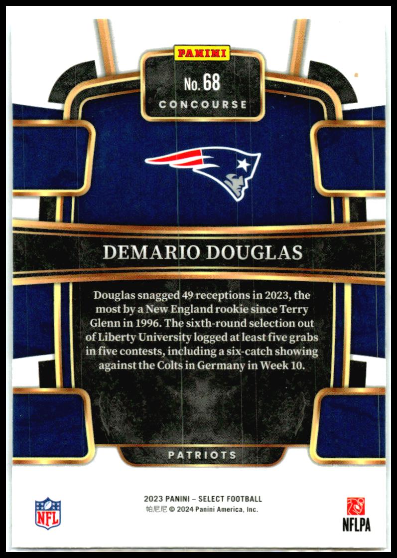 2023 Panini Select #68 Demario Douglas Rookie New England Patriots