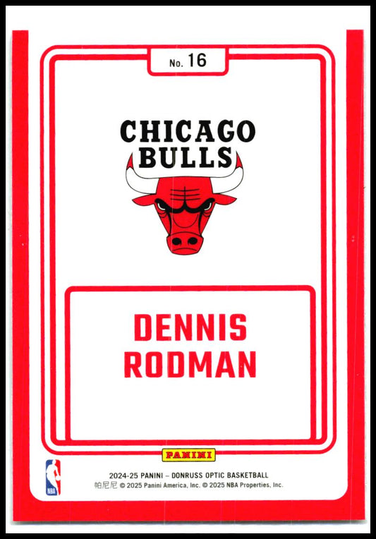 2024-25 Donruss Optic Winner Stays #16 Dennis Rodman Chicago Bulls