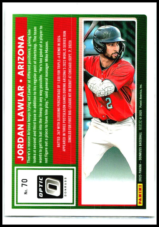 2025 Donruss - Optic #70 Jordan Lawlar Arizona Diamondbacks