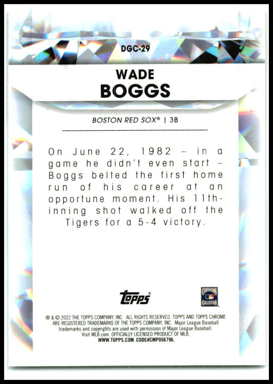 2022 Topps Chrome Update Diamond Greats #DGC-29 Wade Boggs Boston