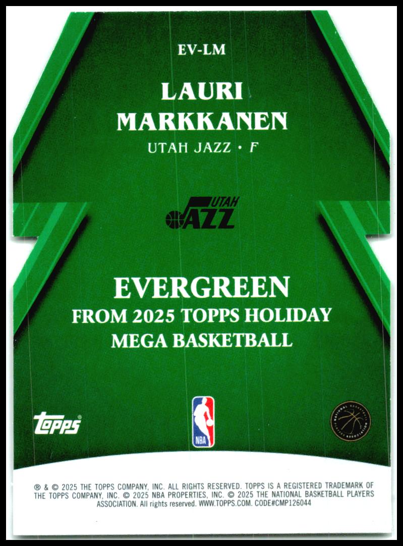 2025-26 Topps Holiday Evergreen #EV-LM Lauri Markkanen Utah Jazz