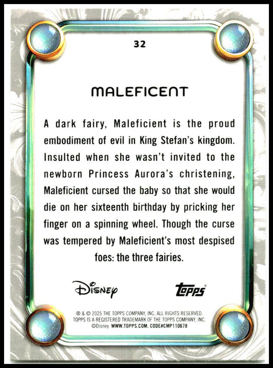 2025 Topps Disney Wonder #32 Maleficent