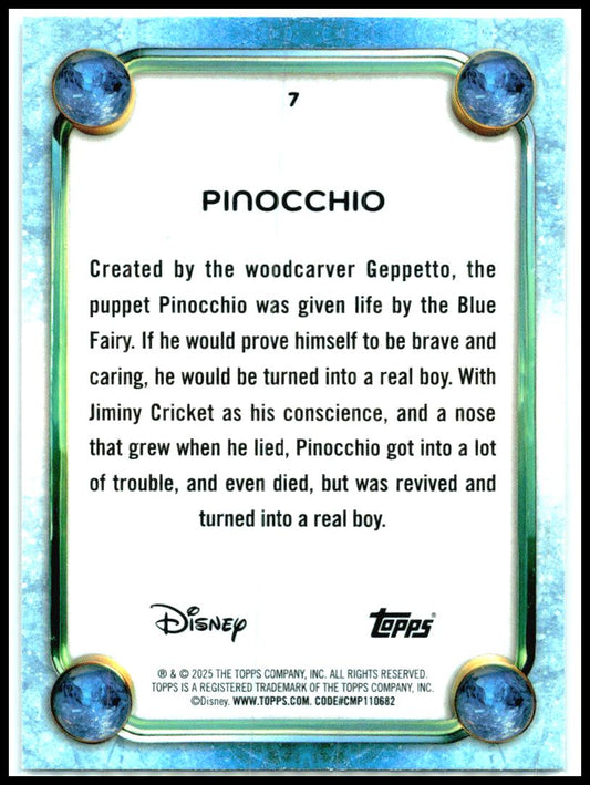 2025 Topps Disney Wonder FoilFractor #7 Pinocchio
