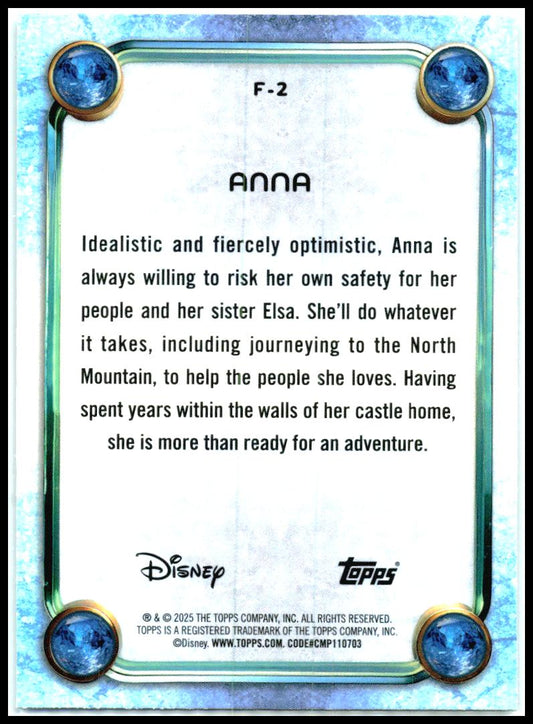 2025 Topps Disney Wonder #F-2 Anna