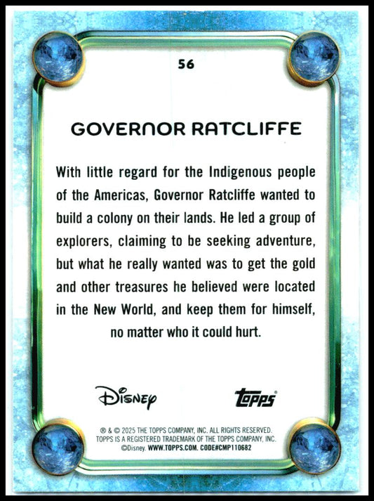 2025 Topps Disney Wonder FoilFractor #56 Governor Ratcliffe