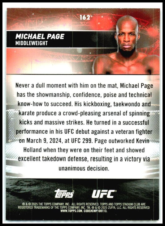 2025 Stadium Club UFC Teal Foil #162 Michael Page