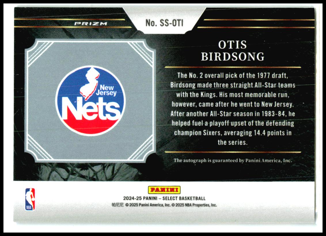 2024-25 Select Signature Selections Silver #SS-OTI Otis Birdsong Auto Nets