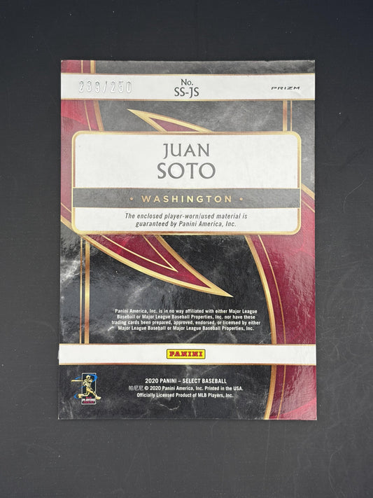 2020 Panini Select Select Swatches Holo #SS-JS Juan Soto Nationals