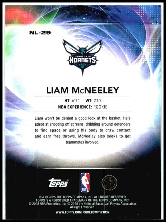 2025-26 Topps No Limit #NL-29 Liam McNeeley Charlotte Hornets