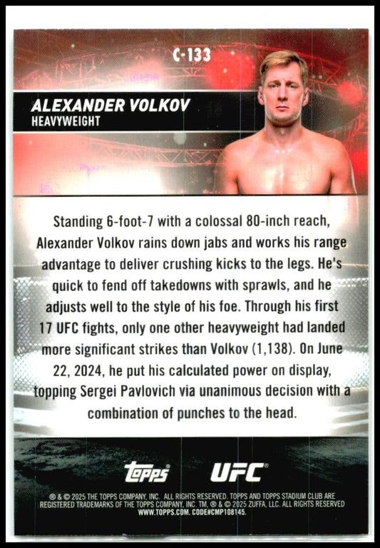2025 Stadium Club UFC Chrome #C-133 Alexander Volkov