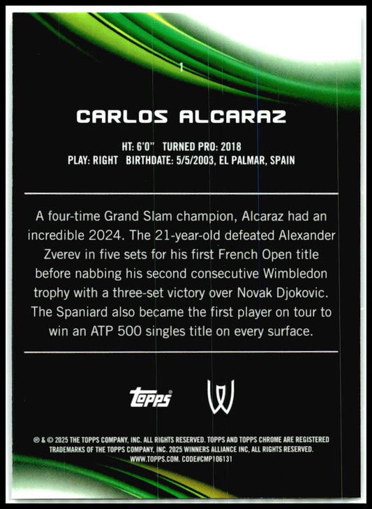 2025 Topps Chrome #1 Carlos Alcaraz
