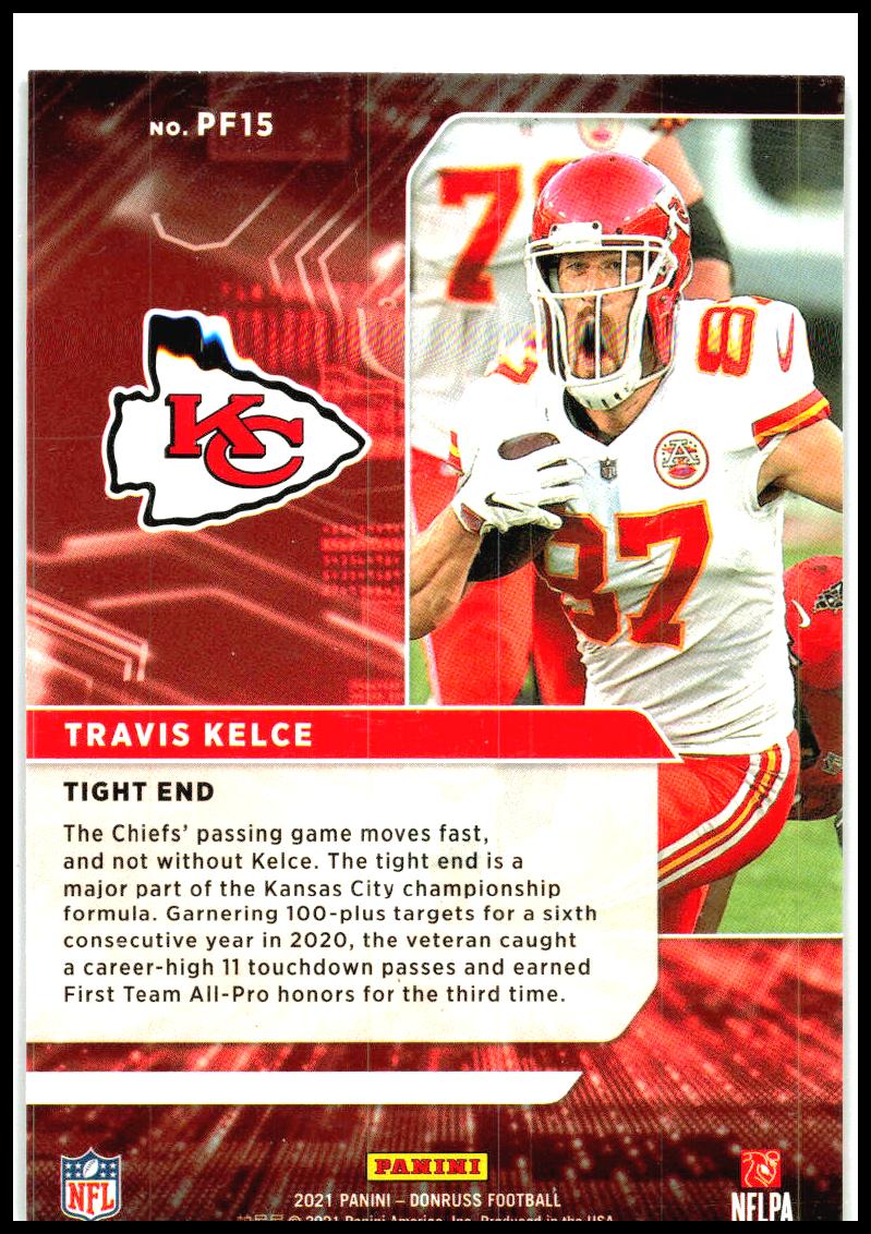 2021 Donruss Power Formulas #PF15 Travis Kelce Kansas City Chiefs