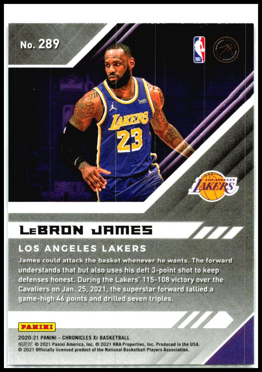 2020-21 Panini Chronicles #289 LeBron James Los Angeles Lakers