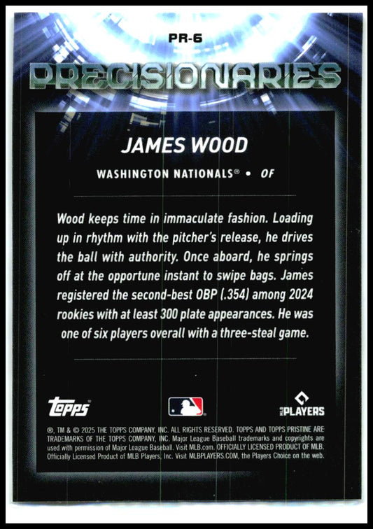 2025 Topps Pristine Precisionaries #PR-6 James Wood Washington Nationals
