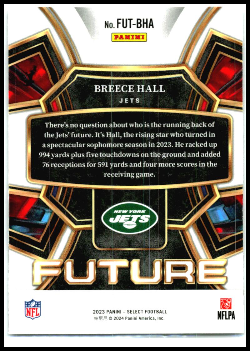 2023 Panini Select Future #FUT-DAC Breece Hall Jets