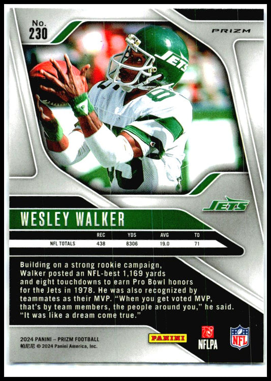2024 Panini Prizm Red White and Blue #230 Wesley Walker New York Jets