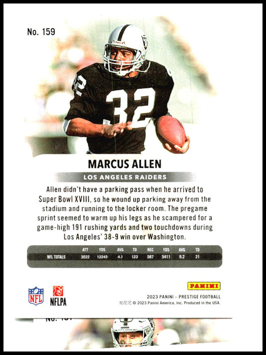 2023 Panini Prestige #159 Marcus Allen Los Angeles Raiders