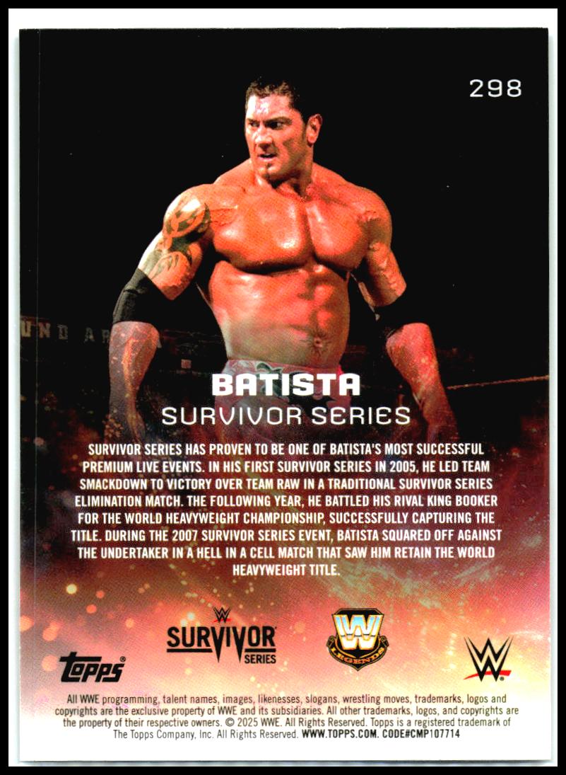 2025 Topps Universe WWE #298 Batista