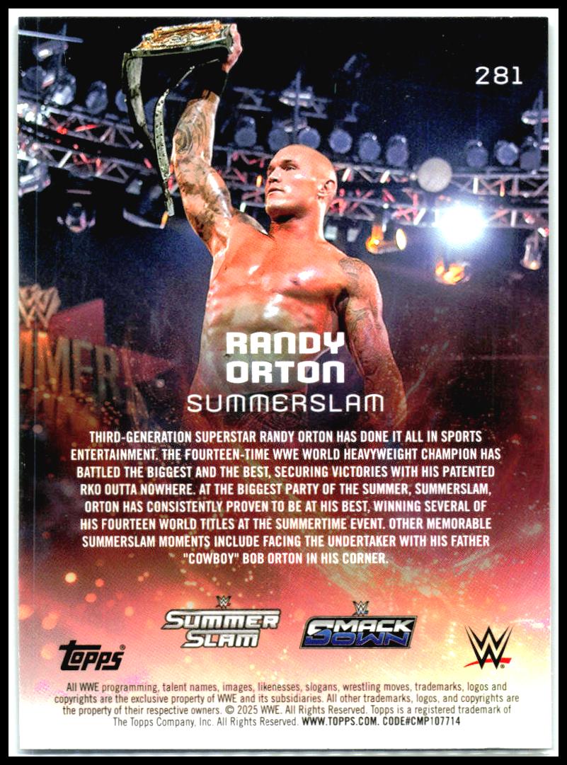 2025 Topps Universe WWE #281 Randy Orton
