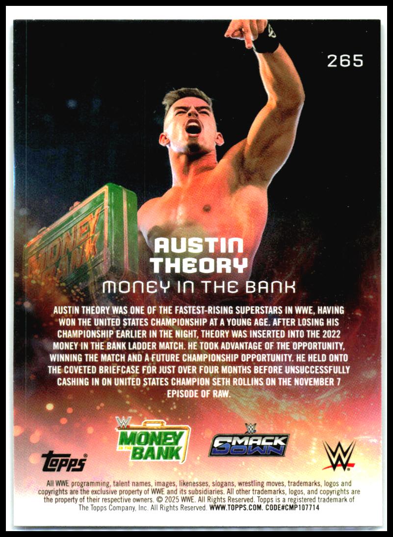 2025 Topps Universe WWE #265 Austin Theory