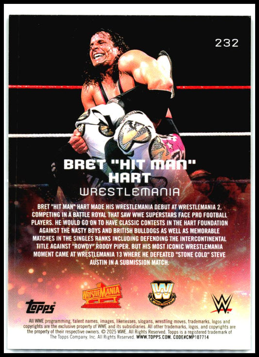 2025 Topps Universe WWE #232 Bret "Hit Man" Hart