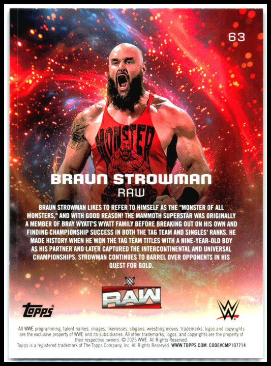 2025 Topps Universe WWE #63 Braun Strowman