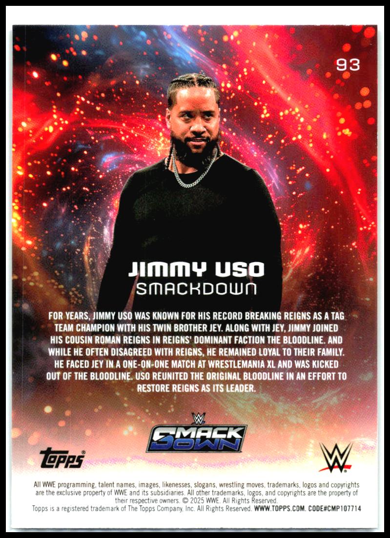 2025 Topps Universe WWE #93 Jimmy Uso