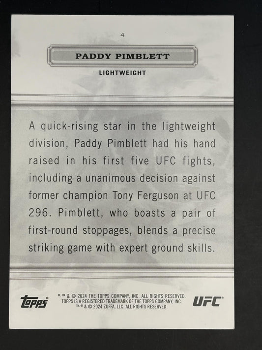 2024 Topps Royalty UFC Blue #4 Paddy Pimblett #/25