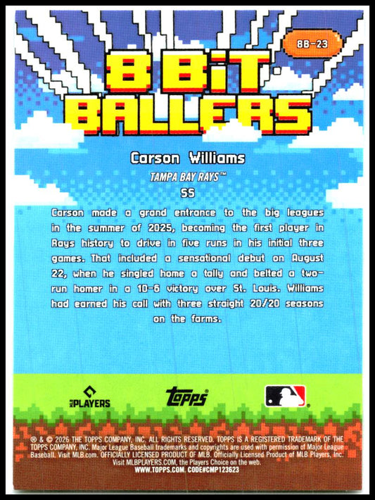 2026 Topps Celebration 8 Bit Ballers #8B-23 Carson Williams
