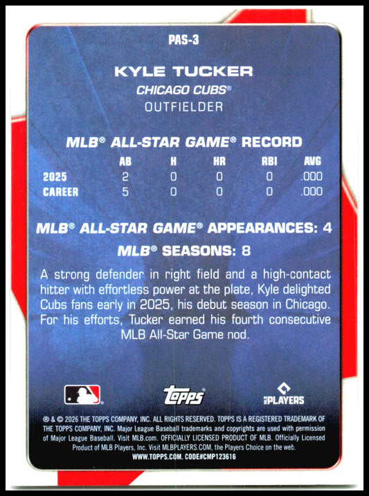 2026 Topps Celebration Perennial All Stars #PAS-3 Kyle Tucker Chicago Cubs