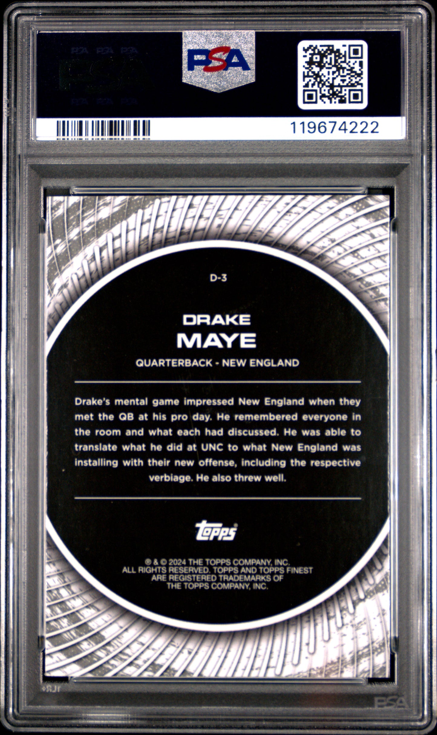 2024 Topps Finest Debut Debut-Checkerboard #D3 Drake Maye