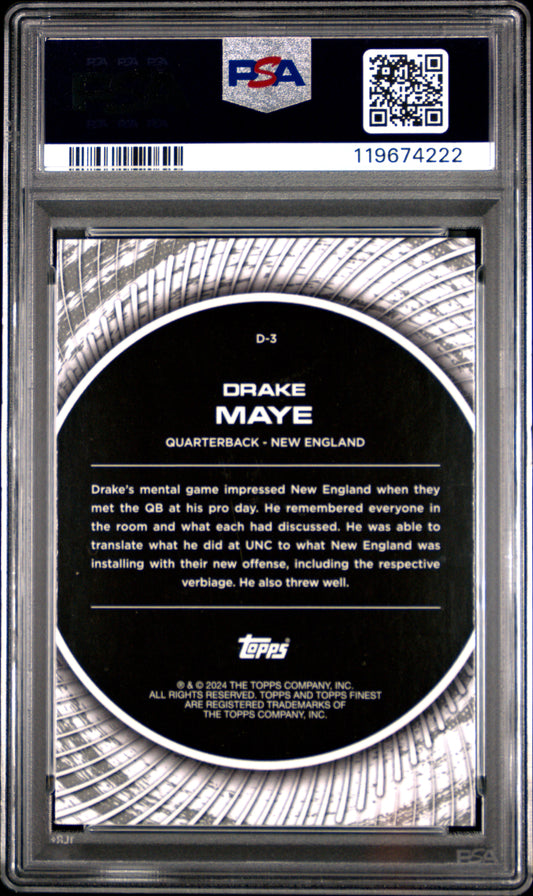 2024 Topps Finest Debut Debut-Checkerboard #D3 Drake Maye
