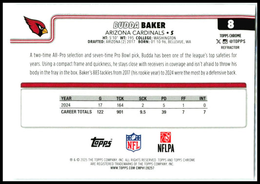 2025 Topps Chrome Refractor #8 Budda Baker