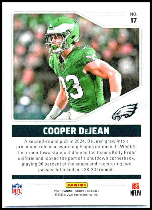 2025 Score Throwbacks #17 Cooper DeJean Philadelphia Eagles