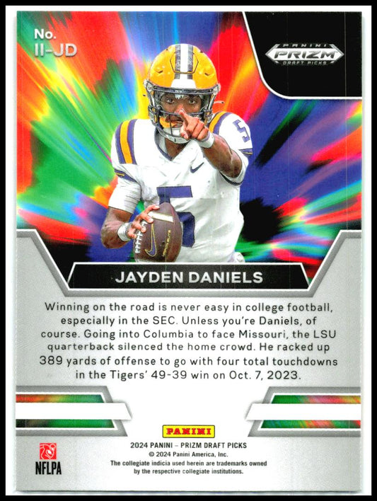2024 Prizm Draft Picks Green Instant Impact #II-JD Jayden Daniels Washington