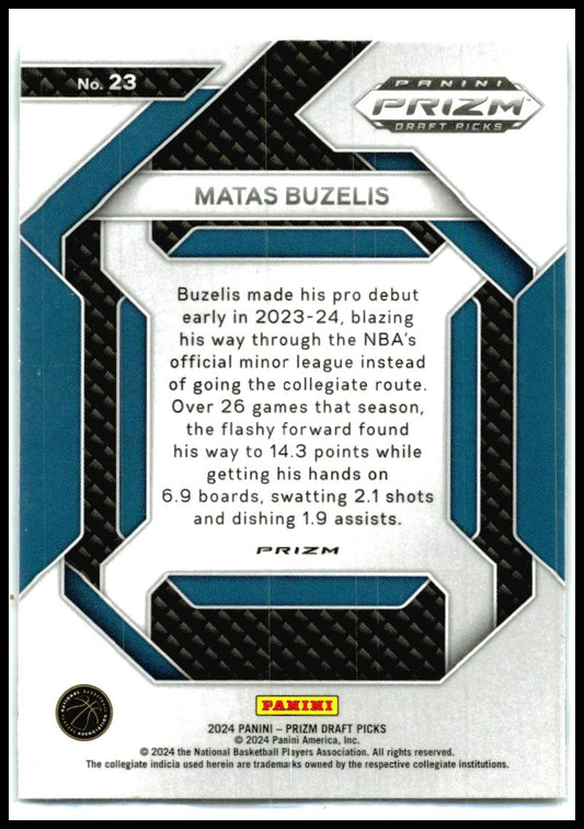 2024 Panini Prizm Draft Picks New Recruits Prizms Ice #23 Matas Buzelis Bulls