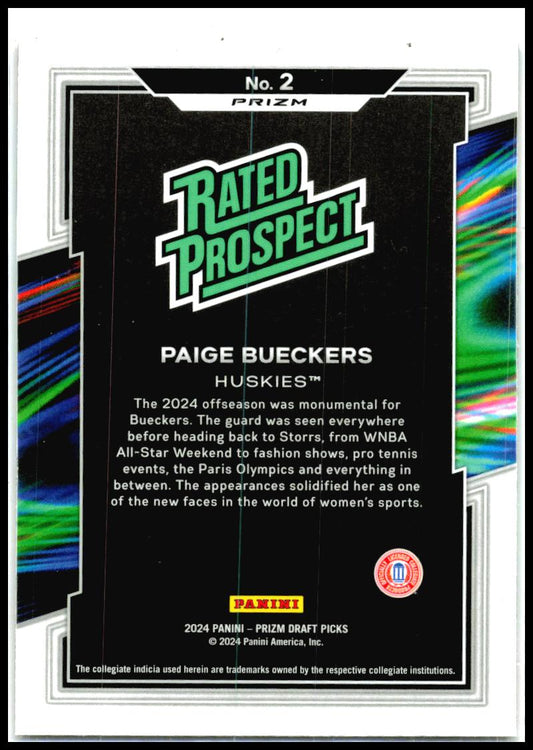2024 Prizm Draft Picks Rated Prospect Prizms Red Ice #2 Paige Bueckers Dallas