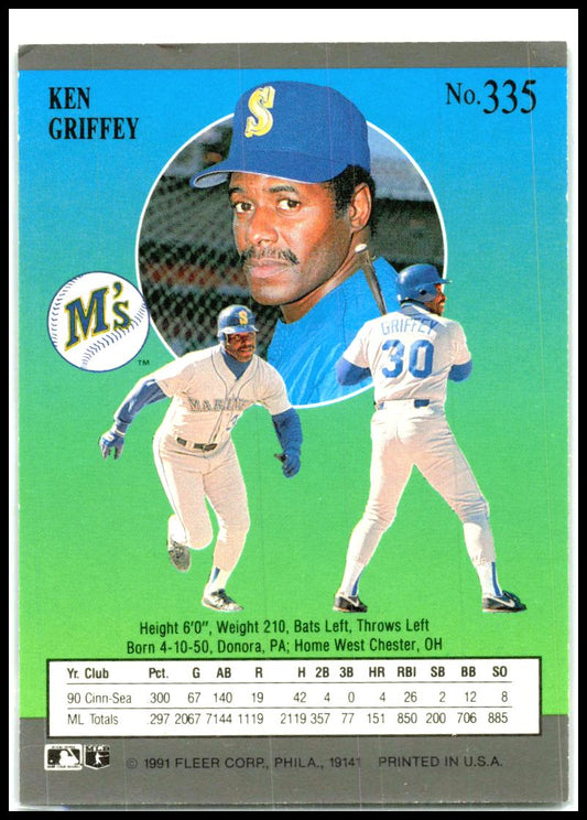 1991 Ultra #335 Ken Griffey Seattle Mariners