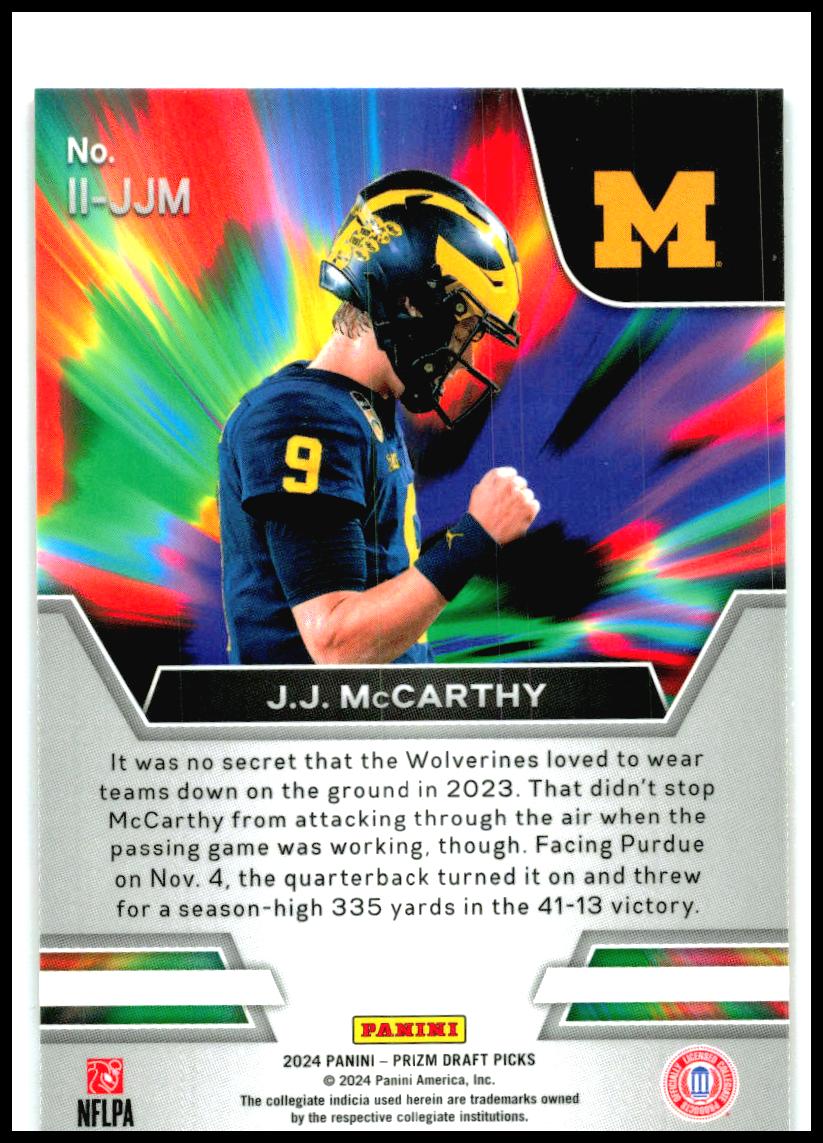 2024 Panini Prizm Draft Picks Instant Impact #II-JJM JJ McCarthy Vikings