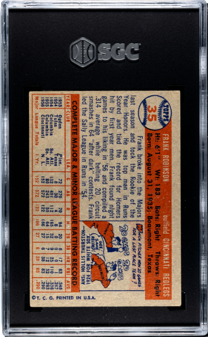 1957 Topps #35 Frank Robinson SGC 3.5