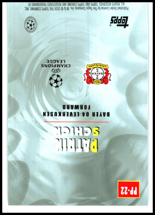 2025-26 Topps Chrome UEFA Club Power Players #PP-22 Patrik Schick Leverkusen