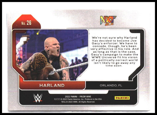 Harland #26 2022 Panini Prizm WWE Rookie RC