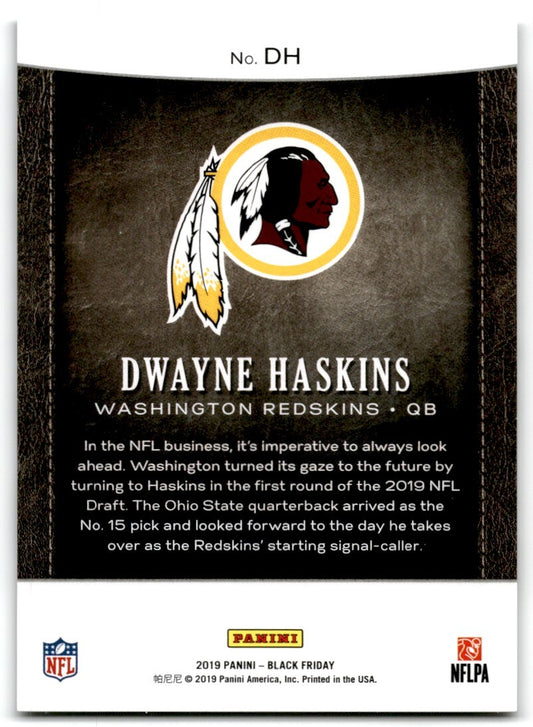 2019 Panini Black Friday Dwayne Haskins 65/99 Washington Redskins #DH