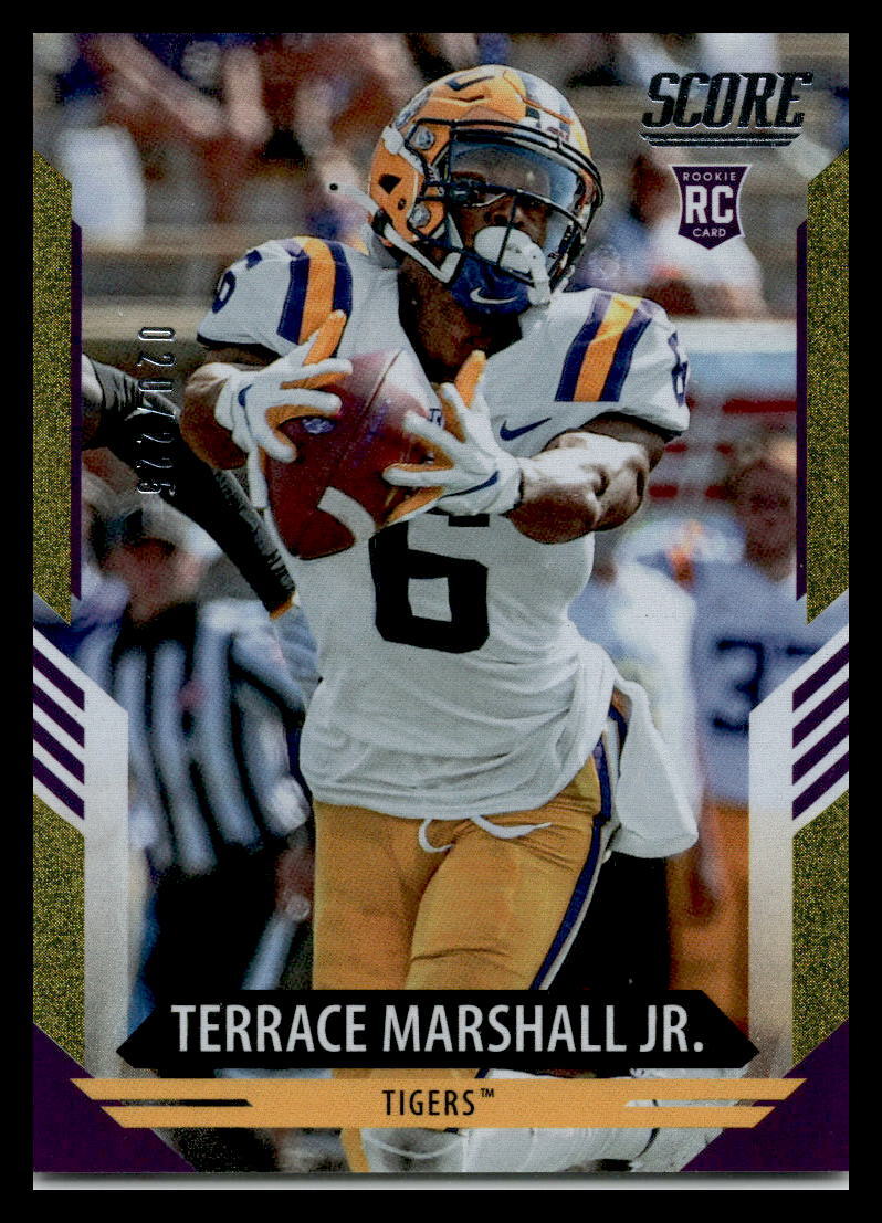 2021 Score Gold Dot #328 Terrace Marshall Jr. Rookie 020/225 Carolina Panthers