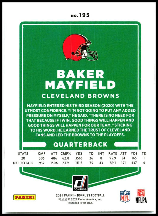2021 Donruss #195 Baker Mayfield Cleveland Browns