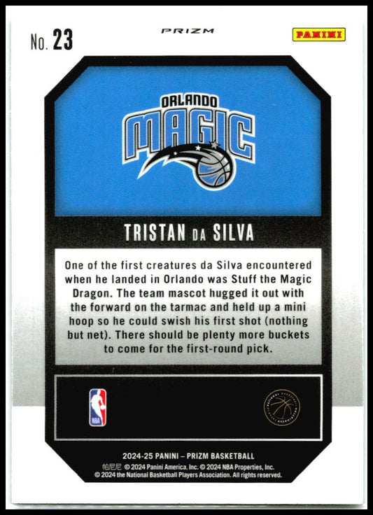 2024-25 Panini Prizm Emergent Prizms Silver #23 Tristan da Silva Orlando Magic